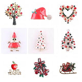 Christmas Brooch Christmas Tree Shoes Old Elk Garland Snow...
