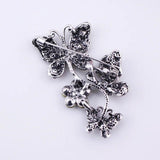 Vintage Crystal Butterfly Brooch Pin for Scarf with Stones