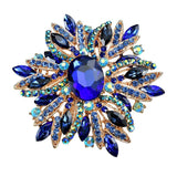 Gem Brooch Inlaid Pearl Rhinestone Flower Brooches