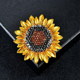Gem Brooch Inlaid Pearl Rhinestone Flower Brooches