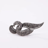 Antique Brooch Rhinestone Jewelry Coat Sweater Accessory Pin