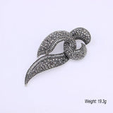 Antique Brooch Rhinestone Jewelry Coat Sweater Accessory Pin