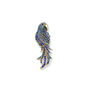 High-end Parrot Animal Brooch Bag Accessories Jewelry Pins