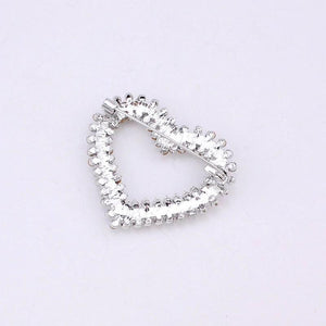 Heart Brooch Beaded Romantic Pin Brooch for Women Wedding