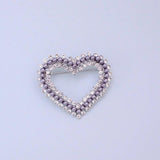 Heart Brooch Beaded Romantic Pin Brooch for Women Wedding