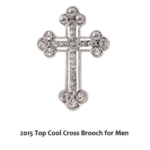 Vintage Cross Brooch Pin for Men