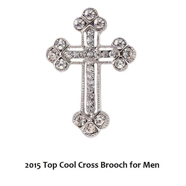 Vintage Cross Brooch Pin for Men