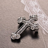 Vintage Cross Brooch Pin for Men