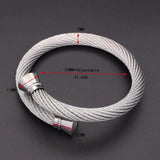 Stainless Steel Wire Twist Cable Cuff Bracelet For Women