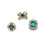 Small Brooch Three-piece Suit Green Retro Brooch Pin Jewelry Scarf Buckle
