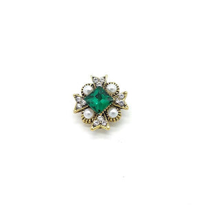Small Brooch Three-piece Suit Green Retro Brooch Pin Jewelry Scarf Buckle
