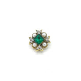 Small Brooch Three-piece Suit Green Retro Brooch Pin Jewelry Scarf Buckle