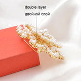 Pearl Flower Snowflake Brooch for Wedding Dress