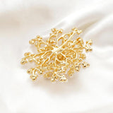 Pearl Flower Snowflake Brooch for Wedding Dress