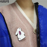 Lovely Rabbit Ear Acrylic Brooch for Women Girls
