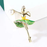 Dancing Girl Rhinestone Brooch for European and American Style