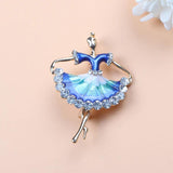 Large Rhinestone Girl Brooch Retro Dance Lady Office Party Gift