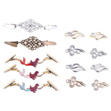 Crystal Shawl Blouse Sweater Cloth Shirt Collar Holder Clip Accessories