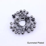 Colorful Rhinestone Wreath Flower Brooch Pin Classic Women Scarf Jewelry