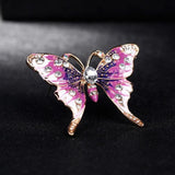 Colorful Enamel Butterfly Brooch Crystal Pin Brooches For Women Party Banquet