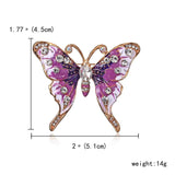 Colorful Enamel Butterfly Brooch Crystal Pin Brooches For Women Party Banquet