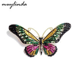 Vintage Rhinestone Butterfly Brooch Enamel Pin Insect Jewelry