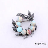 Vintage Stone Brooch Pin Rhinestone Jewelry Mother's Gift