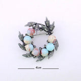 Vintage Stone Brooch Pin Rhinestone Jewelry Mother's Gift