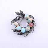 Vintage Stone Brooch Pin Rhinestone Jewelry Mother's Gift