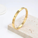 Stainless Steel Hollow Heart Cuff Bangles Bracelet