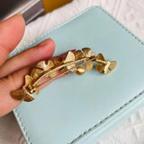 Freshwater Pearl Apricot Leaf Butterfly Brooch