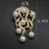 Vintage Marine Coral Pearl Brooch Women's Accessories