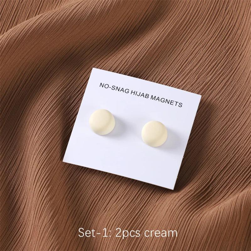 Safe Macaron Hijab Brooch Magnetic Clip Strong Metal Plating