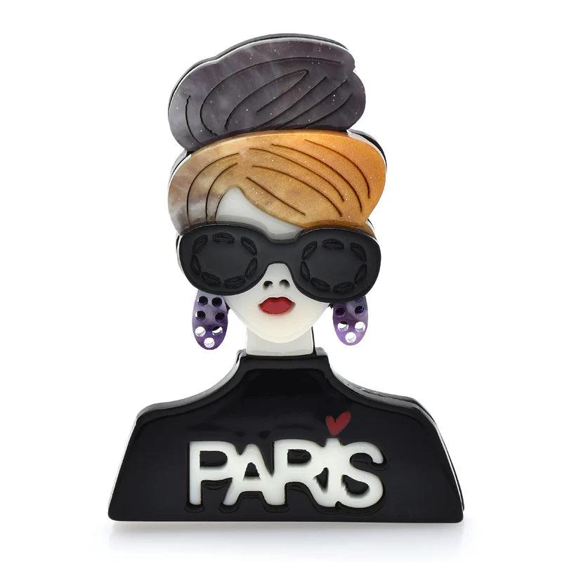 Acrylic Modern Lady Brooches For Women