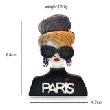 Acrylic Modern Lady Brooches For Women