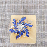 Green Flower Brooch Female Gift Rhinestone Bridal Wedding Jewelry