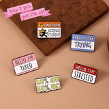 Enamel Pins Set Custom Cartoon Slogan Brooch Lapel Badge Feminism Punk Jewelry