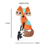 Acrylic Fox Brooches For Women National Style