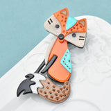 Acrylic Fox Brooches For Women National Style