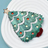 Acrylic Christmas Tree Brooches for Women Unisex Year Green Plants Office Party