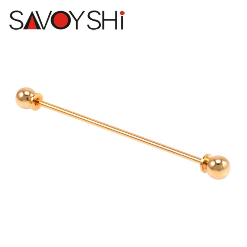 Personality Brooch Silver Clip Collar Shirt Buttoned Pin Male Accessories