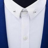 Personality Brooch Silver Clip Collar Shirt Buttoned Pin Male Accessories