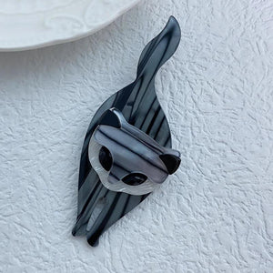 Vintage Acrylic Cat Brooches For Women Cartoon Animal Casual Party Brooch