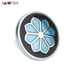 Enamel Flower Lapel Pin Brooch Fine Gift for Men