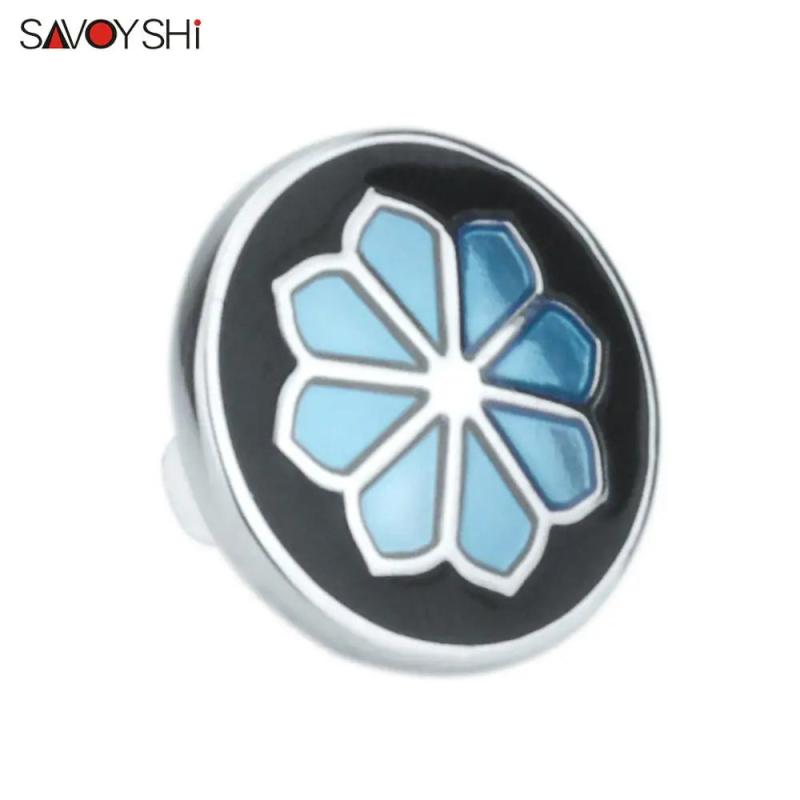 Enamel Flower Lapel Pin Brooch Fine Gift for Men