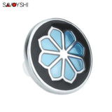 Enamel Flower Lapel Pin Brooch Fine Gift for Men