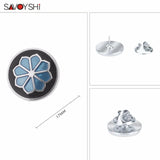 Enamel Flower Lapel Pin Brooch Fine Gift for Men