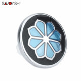Enamel Flower Lapel Pin Brooch Fine Gift for Men