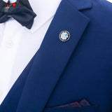 Enamel Flower Lapel Pin Brooch Fine Gift for Men