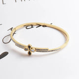 Crystal Cuff Bangles Bracelets Women Stainless Steel Bangles